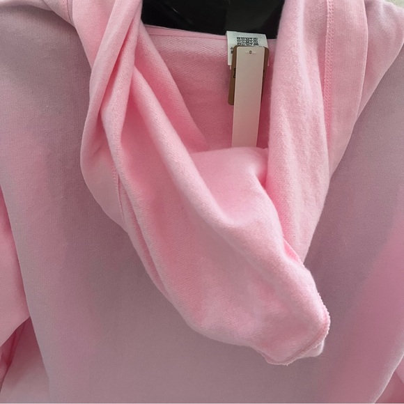 Victoria's Secret Pink Campus Long Sleeve Hoodie Daisy Pink with Black Logo.NWT - Picture 3 of 9